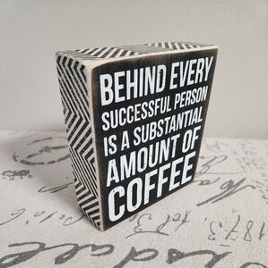 "Coffee" 3D wooden rustic wall or shelf art